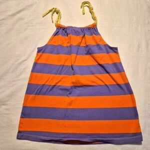 Hanna Andersson girls size 130 or 8 orange and purple pillowcase tank top GUC